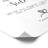 Hochzeitsfeier Wählen Sie einen Sitzplatz. Poster (Ecke)