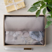 Hochzeitsfeier Wasserfarbe Pastellblau Beige Blume Seidenpapier (Geschenk)