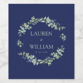 Hochzeitsfeier Weinetikett (Einzelnes Label)