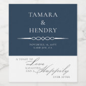 Hochzeitsfeier Weinetikett (Einzelnes Label)