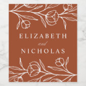 Hochzeitsfeier Weinetikett (Einzelnes Label)