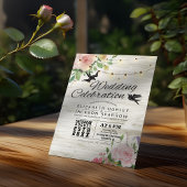 Hochzeitsfeier Weißholz-Blumenzitzer Einladung