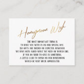 Hochzeitsfeier Wish Modern Gold Handwriting Weddin Begleitkarte (Vorderseite)