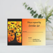 Hochzeitsfeier zu Baumkronen Einladung (Stehend Vorderseite)