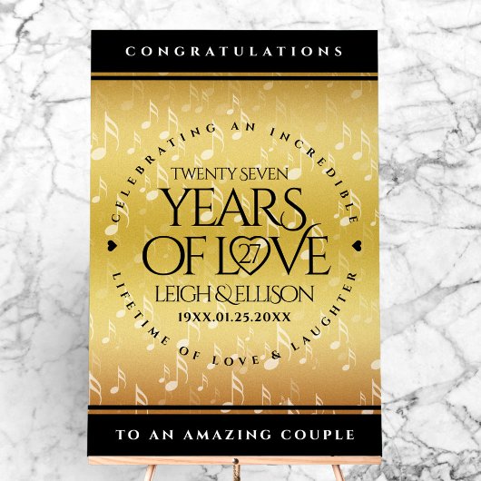 Hochzeitsfeier zum 27. Mal Acrylschild