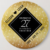Hochzeitsfeier zum 27. Mal Button (Vorderseite)