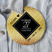 Hochzeitsfeier zum 27. Mal Button (Beispiel)