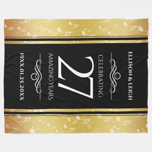 Hochzeitsfeier zum 27. Mal Fleecedecke (Vorderseite (Horizontal))