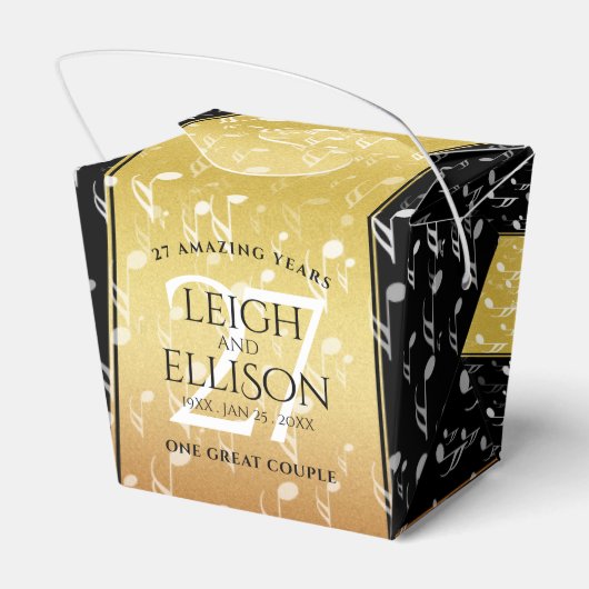 Hochzeitsfeier zum 27. Mal Geschenkschachtel (Rückseite)
