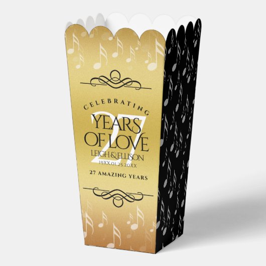 Hochzeitsfeier zum 27. Mal Geschenkschachtel (Rückseite)