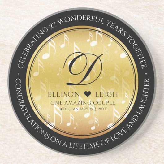 Hochzeitsfeier zum 27. Mal Getränkeuntersetzer (Vorne)