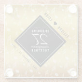 Hochzeitsfeier zum 27. Mal Glasuntersetzer (Rückseite)