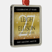 Hochzeitsfeier zum 27. Mal Ornament Aus Metall (Rechts)
