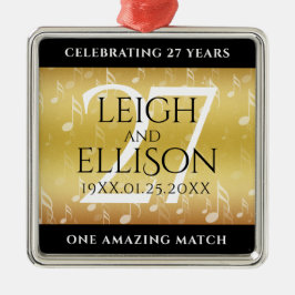 Hochzeitsfeier zum 27. Mal Ornament Aus Metall