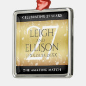 Hochzeitsfeier zum 27. Mal Ornament Aus Metall (Links)