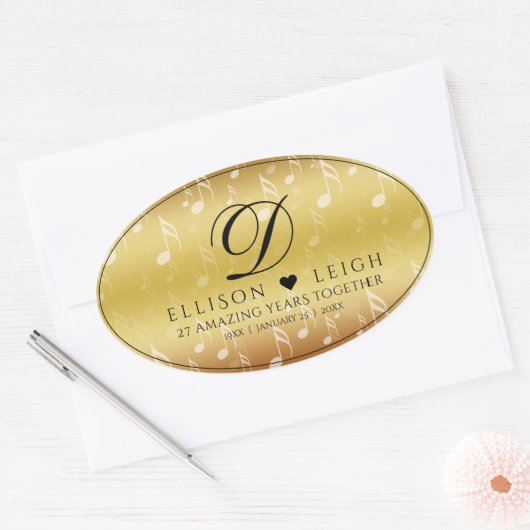 Hochzeitsfeier zum 27. Mal Ovaler Aufkleber (Umschlag)