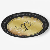 Hochzeitsfeier zum 27. Mal Pappteller (Schrägansicht)