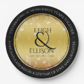 Hochzeitsfeier zum 27. Mal Pappteller (Vorderseite)