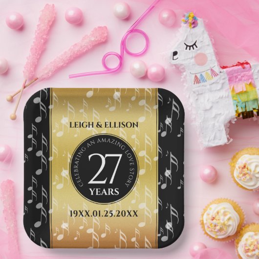 Hochzeitsfeier zum 27. Mal Pappteller (Party)