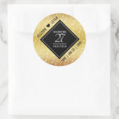 Hochzeitsfeier zum 27. Mal Runder Aufkleber (Tasche)