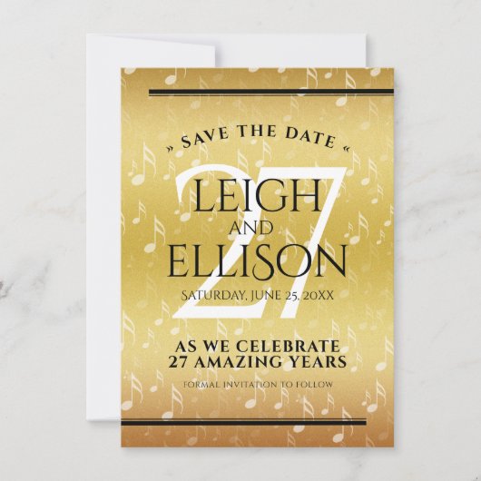 Hochzeitsfeier zum 27. Mal Save The Date (Vorderseite)