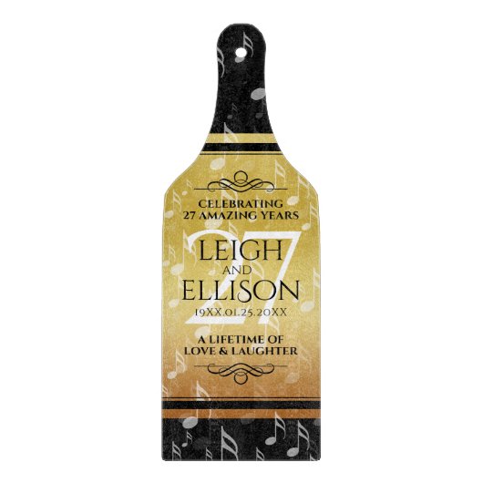 Hochzeitsfeier zum 27. Mal Schneidebrett (Vorderseite)