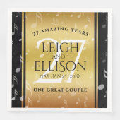 Hochzeitsfeier zum 27. Mal Serviette (Vorderseite)