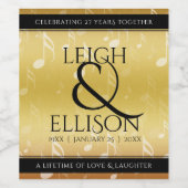 Hochzeitsfeier zum 27. Mal Weinetikett (Einzelnes Label)