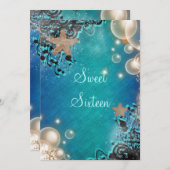 Hochzeitsfeier zum Thema Strand Einladung (Vorne/Hinten)