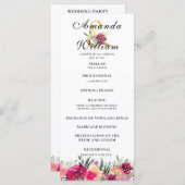 Hochzeitsfeierlichkeiten für Wasserfarben - Rosa B Programm (Vorne/Hinten)