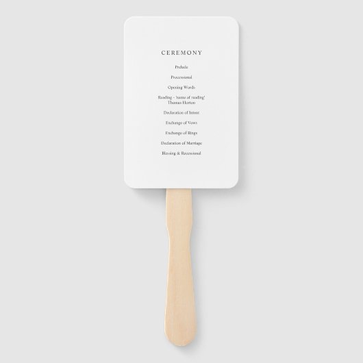 Hochzeitsfeierlichkeiten im eleganten Blumengeflec Fächer (Rückseite)