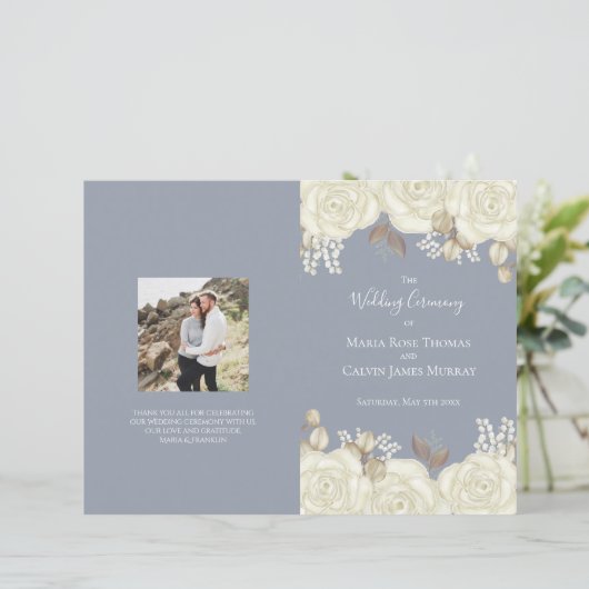 Hochzeitsfeierlichkeiten im eleganten Watercolor (Stehend Vorderseite)