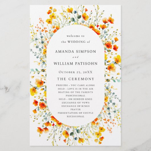 Hochzeitsfeierlichkeiten im eleganten Watercolor (Vorderseite)