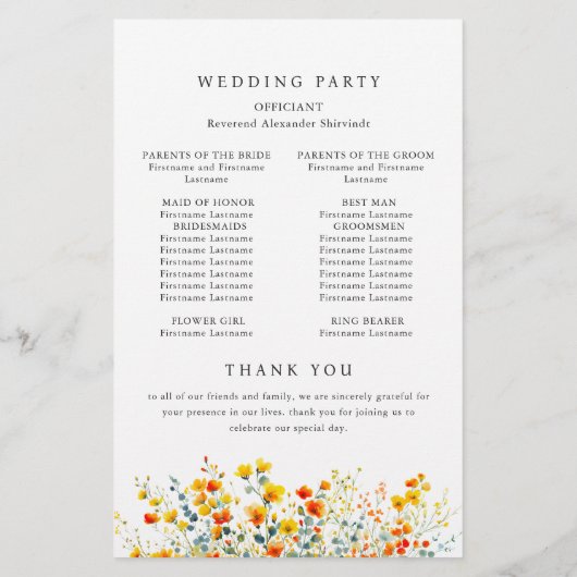 Hochzeitsfeierlichkeiten im eleganten Watercolor (Rückseite)