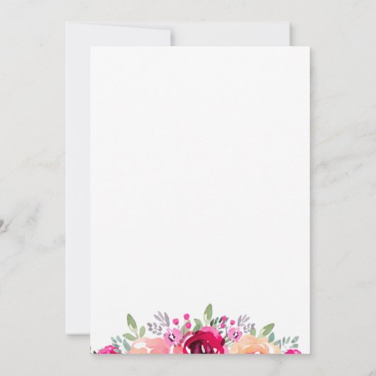 Hochzeitsfeierlichkeiten mit Blumen (Rückseite)