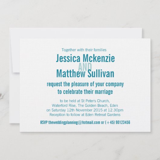 Hochzeitsfeierlichkeiten mit grafischer Blume Einladung (Rückseite)