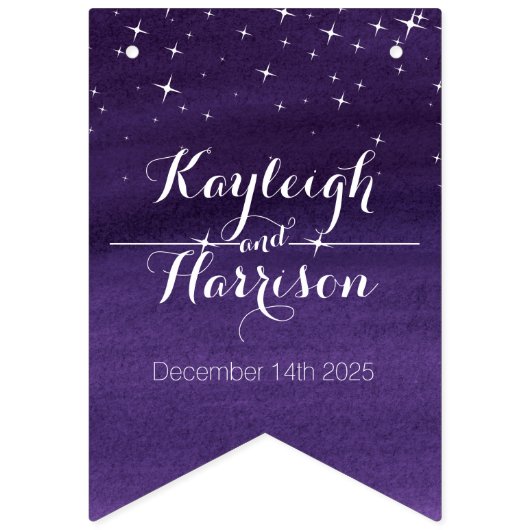 Hochzeitsfeiern am frühen Abend Wimpelkette (Erste Fahne)