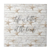 Hochzeitsfeiern am Strand des tropischen Ozeans Fliese (Vorderseite)