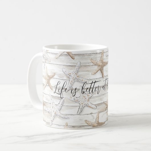 Hochzeitsfeiern am Strand des tropischen Ozeans Kaffeetasse (Vorderseite Links)