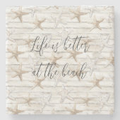 Hochzeitsfeiern am Strand des tropischen Ozeans Steinuntersetzer (Vorderseite)