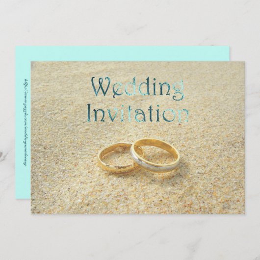 Hochzeitsfeiern am Strand Einladung (Vorne/Hinten)