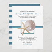 Hochzeitsfeiern am Strand Einladung (Vorne/Hinten)