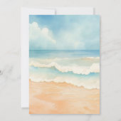 Hochzeitsfeiern am Strand Einladung (Rückseite)