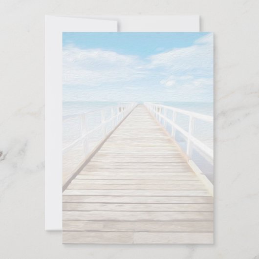 Hochzeitsfeiern am Strand/Hochzeit am Meer Einladung (Rückseite)