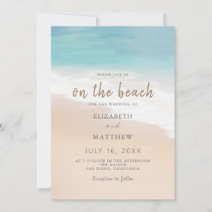 Hochzeitsfeiern am Strand/Hochzeit am Meer Einladung