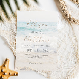 Hochzeitsfeiern am Strand/Hochzeit am Meer Einladung