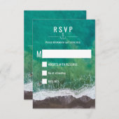 Hochzeitsfeiern am Strand RSVP Karte (Vorne/Hinten)