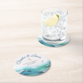 Hochzeitsfeiern am Strand Runder Pappuntersetzer (Vor Ort)