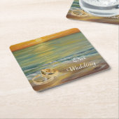 Hochzeitsfeiern am Strand Servietten Rechteckiger Pappuntersetzer (angewinkelt)