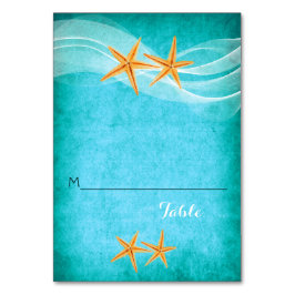 Hochzeitsfeiern am Strand und Platzkarte Tischnummer